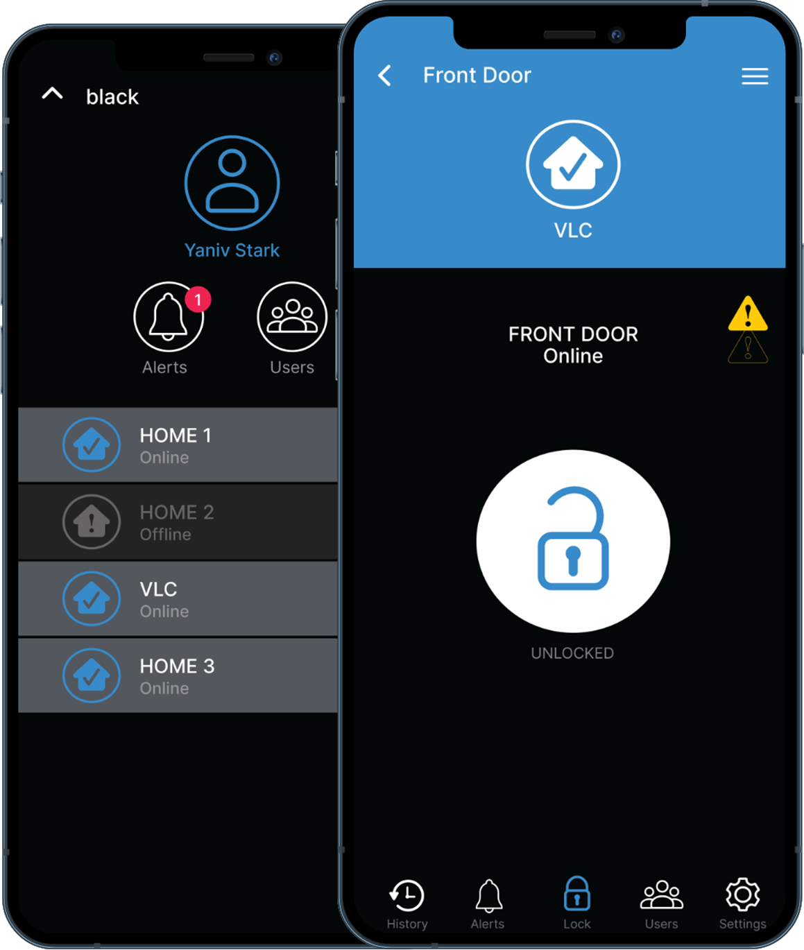 lock or unlock door with app