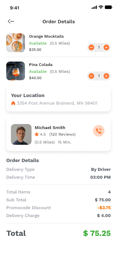 food delivery app