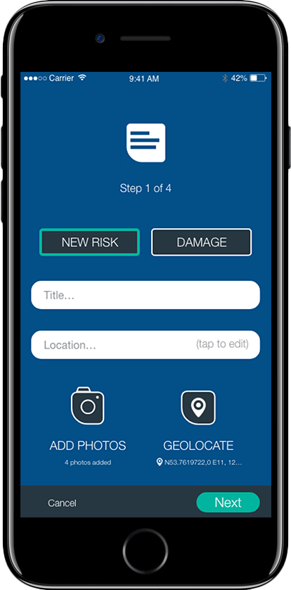 risk and damage management app