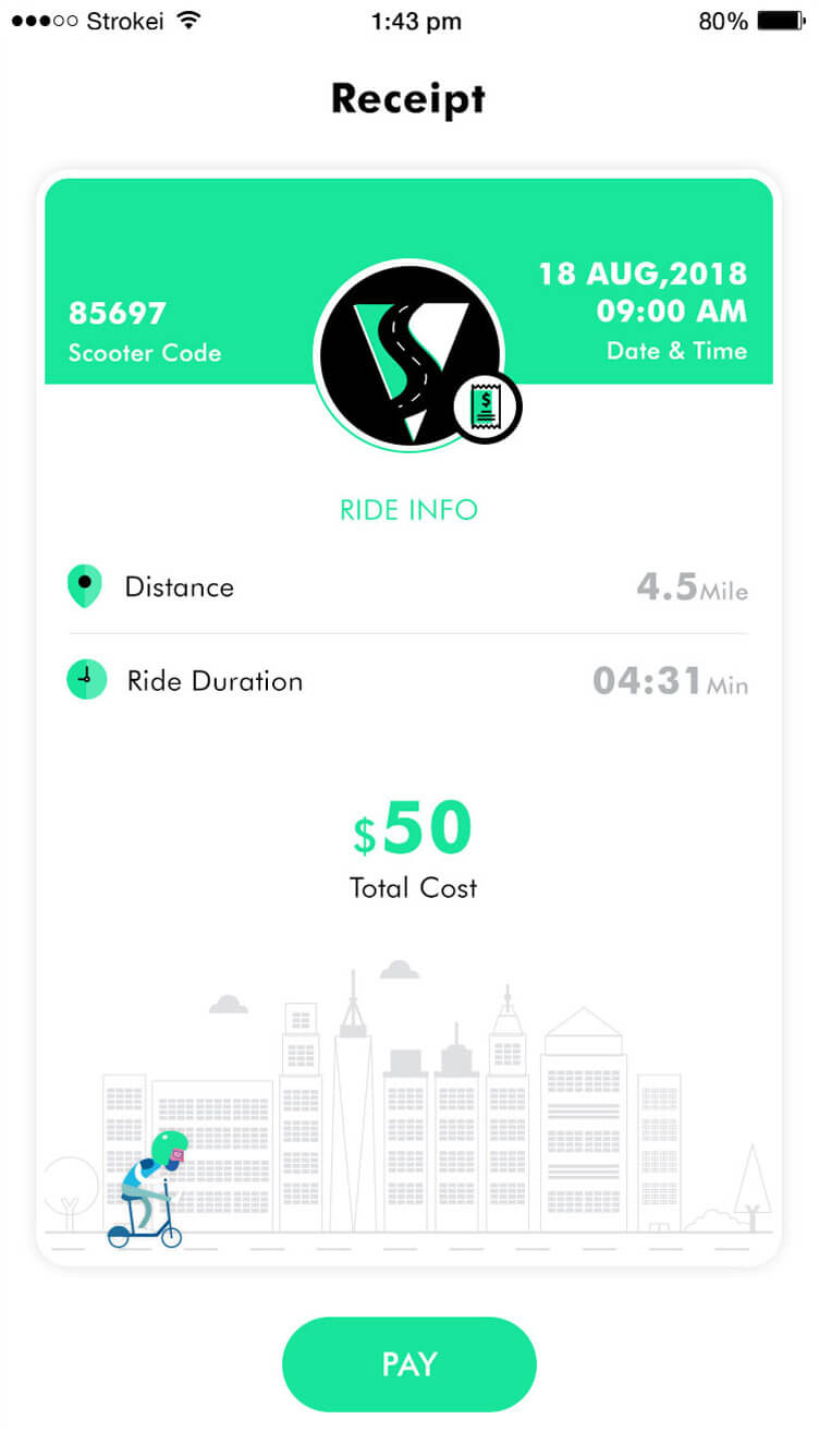 automated scooter rental app